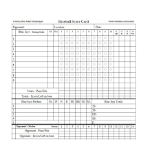 30 Printable Baseball Scoresheet Scorecard Templates