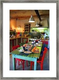 This traditional mexican kitchen style features vivid colors like blue and red just like any other mexican kitchens. Petit De Jeuner Framed Print By John Galbo Mexican Kitchen Decor Mexican Home Decor Mexican Style Kitchens