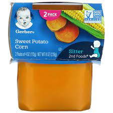 Gerber Sweet Potato Corn Sitter 2 Pack 4 Oz 113 G Each Iherb