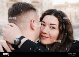 Italy milan couple young cathedral hi-res stock photography and images