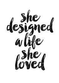  She Designed A Life She Loved Motivational Print Typography Poster Inspirational Print Girls Art Watercolor Printa Inspirational Quotes Words Quotes Words