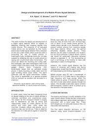 They might seem indispensable communication gadgets but below are some of the regarding the case on advantages and disadvantages of mobile phones, advantages accrued from having a phone go much behold the. Pdf Design And Development Of A Mobile Phone Signal Detector