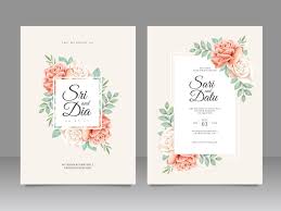 Floral Frame Wedding Invitation Card Template Wedding Invitation Card Template Wedding Invitation Cards Wedding Invitations