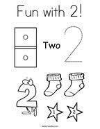 Number coloring page to download and coloring. Number 2 Coloring Pages Twisty Noodle