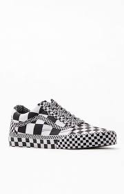 Black And White Checkered Vans Men Vans All Over Checker Old Skool Shoes Painted Shoes Diy Vans Shoes