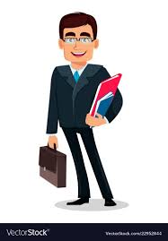 Business Man Cartoon Character In Formal Suit Vector Image On Vectorstock Cartoon Characters Cartoon People Cartoon