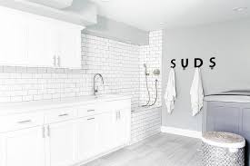 Explore mudroom canine shower designs. Laundry Room With Suds Sign Cottage Laundry Room