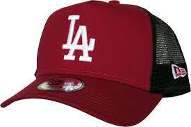 La Dodgers New Era League Essential Cardinal Trucker Cap Lovemycap La Dodgers Trucker Cap Mlb Baseball Caps