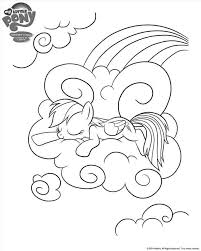 Rainbow Dash Sleeps On A Cloud Coloring Page Rainbow Dash Coloring Pages Bible Coloring Pages