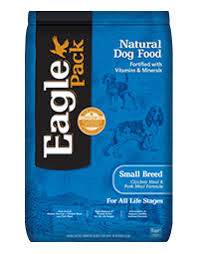 Small breed puppies (those who will mature at under 20 lbs) metabolize food very quickly. Eagle Pack Small Breed Chicken Meal Pork Meal