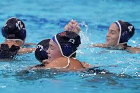 United states' madeline musselman, right, shoots against the russian olympic committee during a semifinal round women's water polo match at the 2020 summer olympics, thursday, aug. 8g59itfovhnp9m