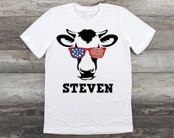 Download Cow With Sunglasses Svg Funny Cow Svg Usa Flag Svg Us Flag Etsy