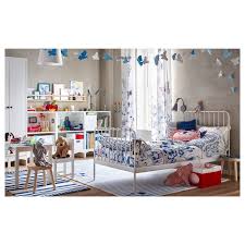 Minnen Ext Bed Frame With Slatted Bed Base White Ikea Federholzrahmen Wohnzimmer Sessel Bettgestell
