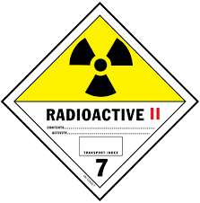 Some radiation can travel through skin, but the type involved with extracting uranium causes the most problems when it's accidentally ingested or inhaled. D O T Radioactive Ii Label For Hazardous Materials Class 7
