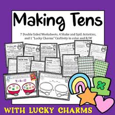 Making 10 With Lucky Charms Worksheets Activities Craftivity In 2020 Making 10 Craftivity March Kindergarten