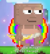 I Finally Got Rainbow Wings This Is Not Me Add Me On Growtopia My User Is Coco1876 Wings Geek Stuff Growtopia Hacks
