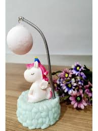 Dekoratif Isik Altinda Unicorn Renk Degistiren Gece Lambasi Su Yesili Renkler Lamba Yesil