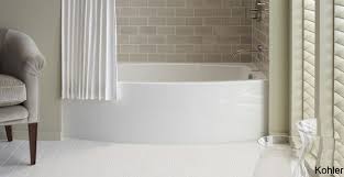 Tub in 3 wall alcove. 8 Soaker Tubs Designed For Small Bathrooms Bathtubs For Small Bathrooms Shower Tub Small Soaker Tub