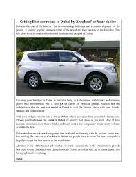 Whether you need a rental car for a short business trip or a road trip across the country, the question is: Best Car Rentals Dubai By Alwakeelcarsdubai Issuu