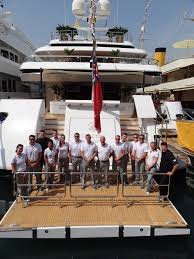 Awesome Superyacht Crew Onboard M Y Sealyon At The Genoa Charter Yacht Show Superyachtawesome Yacht Charter Boat Yacht Boat