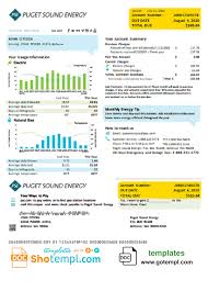 Usa Puget Sound Energy Template In Word Format Sound Energy Bill Template Puget Sound