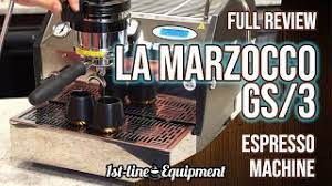 Press down on the ground coffee with the supplied tamper and install the portalter on the gs/3. In Depth Review La Marzocco Gs 3 Mechanical Paddle Commercial Espresso Machine Youtube