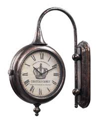 4.5 out of 5 stars. Sterling Home Bronze Metal Double Sided Train Station Style Chateau Wall Clock Amazon In Home Kitchen