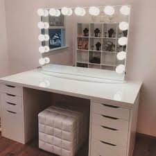 25 Diy Vanity Mirror Ideas With Lights Bedroom Vanity Diy Vanity Mirror Ikea Alex Drawers