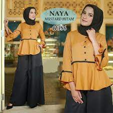 Setelan baju dan celana kulot atasan lengan terompet da037 celana kulot panjang untuk wanita muslimah yang modis dan sumber www.youtube.com. 28 Setelan Kulot Polos Model Baju Gamis Celana Sepatu