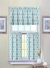 Goodgram Luxurious Turquoise Geometric Shabby 3 Piece Kitchen Curtain Tier Valance Set Walmart Com In 2021 Teal Kitchen Curtains Blue Kitchen Curtains Turquoise Kitchen Decor