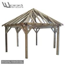 Kiosque Bois 6 Pans Gloriette Wood Structure Charpente Bois Charpente Bois Charpente Bois
