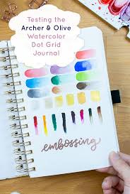The Archer Olive Watercolor Dot Grid Journal Review The Ideal Watercolor Bullet Journal Dot Grid Journal Grid Journals Watercolor Journal