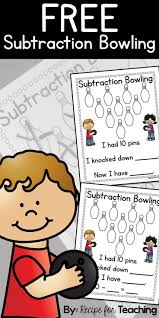 Free Subtraction Bowling Recording Sheet Use Plastic Cups As Bowling Pins Students Use This To R Math Subtraction Kindergarten Math Subtraction Kindergarten