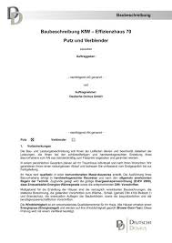 Hiermit gleicht kein fertiges haus dem anderen. Baubeschreibung Kfw Effizienzhaus 70 Putz Und Neubau