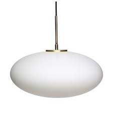 It's subtle in a chic and modern way. Hubsch Hanging Lamp White Glass Brass Living And Co
