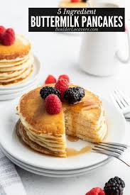 Homemade Buttermilk Pancakes Are Thick Fluffy And So Easy To Make Only 5 In In 2020 Easy Buttermilk Pancake Recipe Buttermilk Pancakes Easy Pancake Recipe Buttermilk
