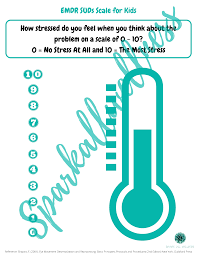 Emdr Subjective Units Of Disturbance Suds Scale For Kids Etsy Emdr Workbook Thoughts For Kids