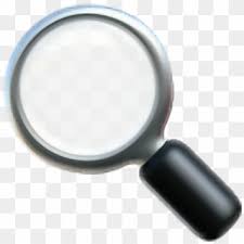 This emoji shows a magnifying glass used to magnify small items or text, tilted to the right. Lupa Sticker Magnifying Glass Emoji Clipart 1513059 Pikpng