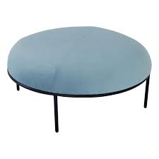 Product title casanina fabric cushion round button tufted big and deep cylinder storage ottoman footstool with removable top lid average rating: Vamos Round Footstool 98cm Jade Living Room Furniture Lounges Ottomans Modern Furniture