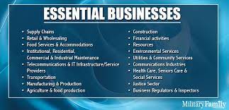 Internet, postal, courier, broadcasting, call. Essential Businesses And Services List Released Ahead Of Midnight Closures Canadian Military Family Magazine