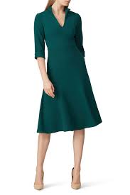 Black Halo Green Kensington Dress Fit And Flare Dress Nyc Fashion Fashion