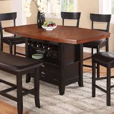 Features Counter Height Wine Glass Rack Wine Rack Storage Cabinet Oak Venee With Images Dining Table With Storage Bar Height Dining Table Dining Table In Kitchen
