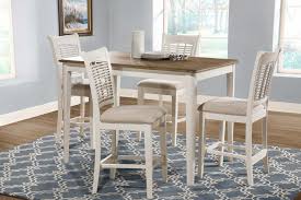 Available in a range of sizes, our kitchen and dining room tables can seat as few or as many as you like—from the cozy table tucked in the corner of your kitchen to the extension table with leaf that easily seats up to ten guests. Hillsdale Bayberry 5 Piece Counter Height Dining Set White Driftwood 5791dtbsg Din Set Hillsdalefurnituremart Com