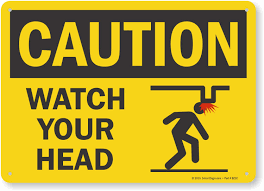 Fortunately, posting watch your head signs can help remind everyone in your facility to be on guard against this hazard. Smartsign S2 0530 Al 10 Caution Watch Your Head Sign By 7 X 10 Aluminum Amazon Com Industrial Scientific