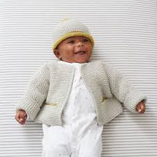 Garter Stitch Jacket And Hat In Debbie Bliss Cashmerino Aran Downloadable Pdf Garter Stitch Knitted Baby Clothes Baby Knitting Patterns