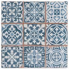 Check spelling or type a new query. Victorian Tangier Blue Decor Wall Floor Tile 33x33cm Ebay