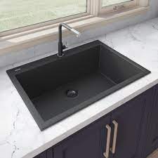 Enjoy all the advantages of an undermount kitchen sink: Ruvati Rvg1030bk 30 X 20 Inch Epigranite Kitchen Sink Midnight Black Walmart Com Walmart Com