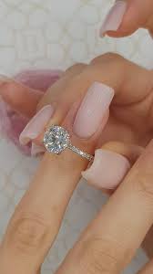 Engagement Ring Round Brilliant Hidden Halo Style Video Future Engagement Rings Round Diamond Engagement Rings Womens Engagement Rings