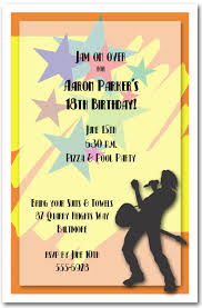 Rockstar Invitation For Teen Birthday Party Announcingit Com Blog