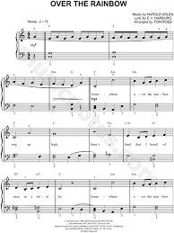 Judy Garland Over The Rainbow Sheet Music Easy Piano In C Major Transposable Download Print Piano Sheet Music Free Flute Sheet Music Violin Music